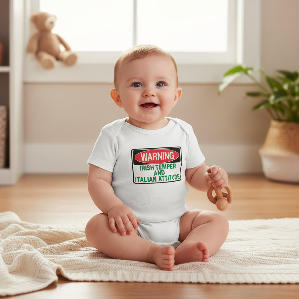 Infant Irish Temper Italian Attitude Onesie