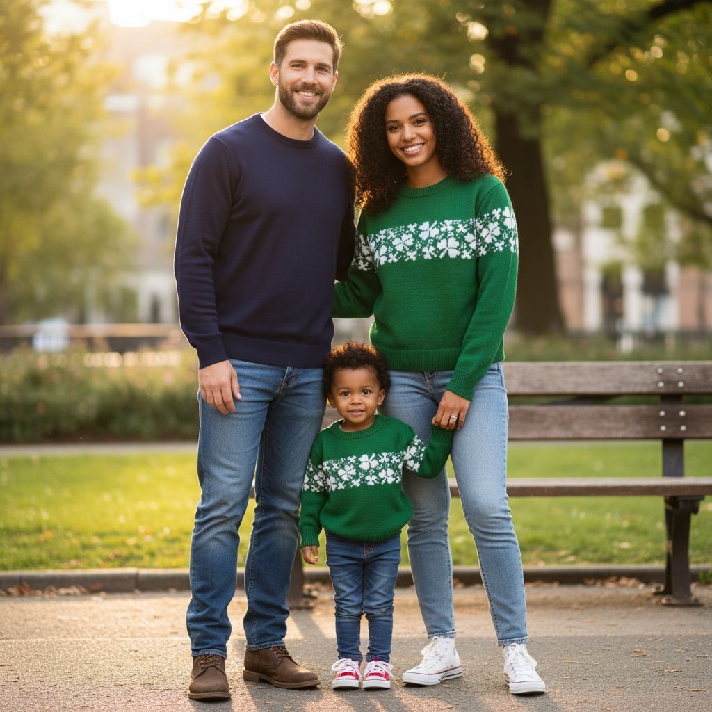 Child & Adult Shamrock Sweater