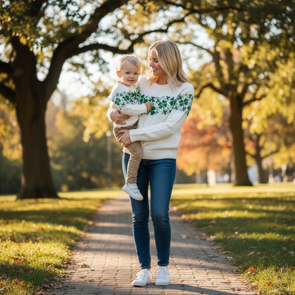 Child & Adult Shamrock Sweater