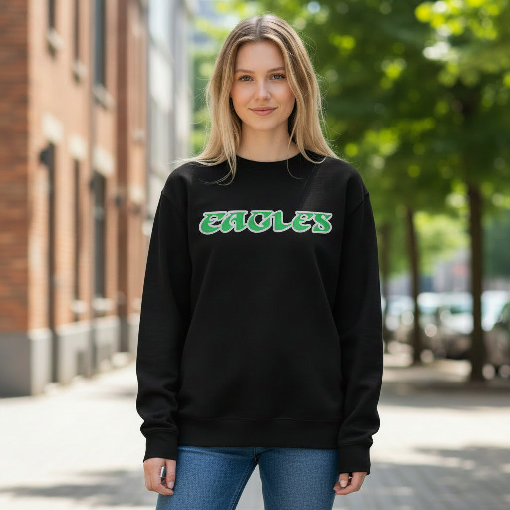 Tack Twill Retro Eagles Crewneck Sweatshirt